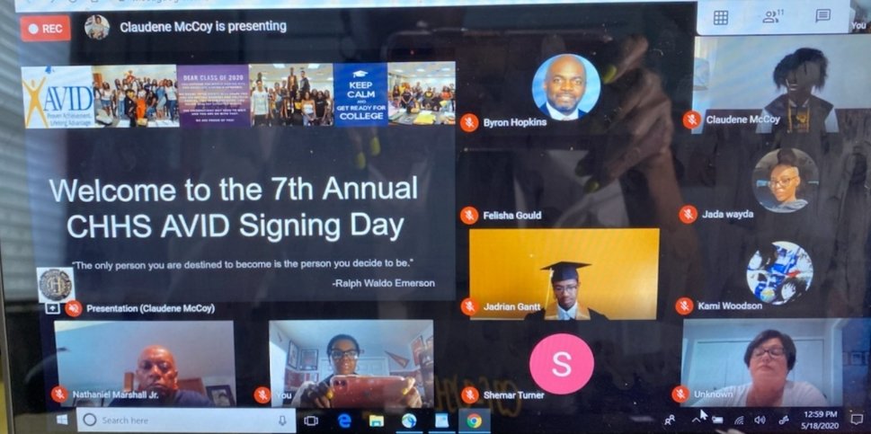ClaudeneMcCoy's tweet photo. Our 7th Annual AVID Signing Day was held virtually this year. https://t.co/DO3yUK5tQ8