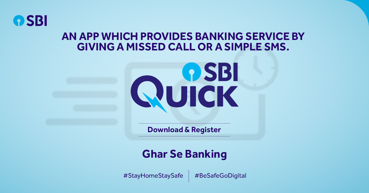 TheOfficialSBI's tweet photo. Manage your banking business and more from the comfort of your home with SBI Quick. Know more: https://t.co/3xEAr5Shnx #SBIQuick https://t.co/SBYrGDvGT2