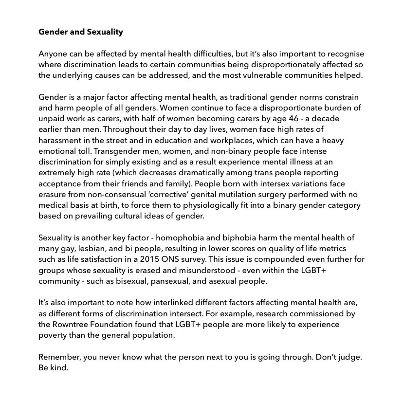 icustoo's tweet image. Gender and Sexuality @NotOnMyCampusUK #BeKind #MentalHealthAwarenessWeek #MentalHealthAwarenessWeek2020