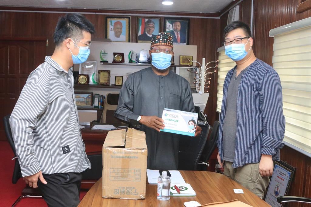 MohdHAbdullahi's tweet photo. Messrs Marcus & Rex as part of CSR obligations donated face masks to my office today @FmstNg to support my #TeamMinisterOfState fight against #Covid19. We had the symbolic presentation in my office.
#MaskUpYourself
#KeepSelfDistancing
#LetsBeResponsible https://t.co/5hwfPDZwVP