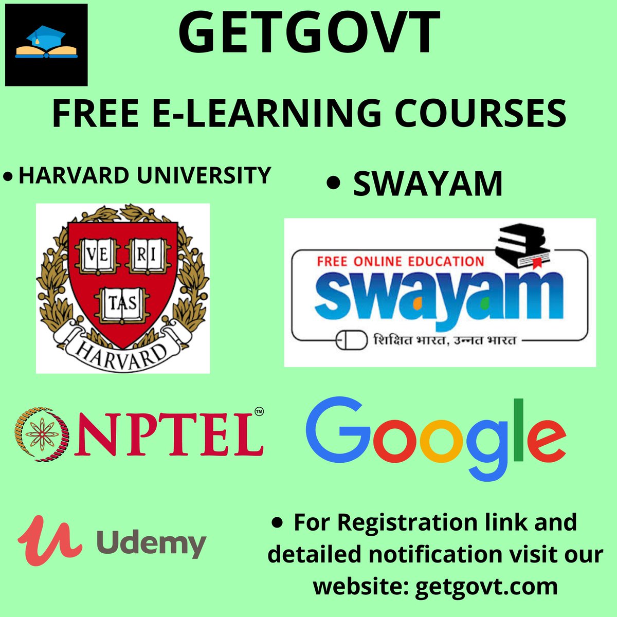 GovtGet's tweet photo. FREE E-LEARNING COURSES 

Check it: https://t.co/zdywxvlBMO 

Join our Whatsapp group: https://t.co/ft40BnnQrG

#InternationalTeaDay 
#Ayodhya 
#6MahineKaNyayDoModiJi
#prayforwestbengal
#Drishyam2 #IndiansAgainstTikTok https://t.co/Q7Rzxj0nkw