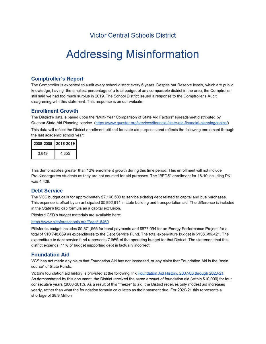 VictorCSD_Super's tweet image. "Everyone is entitled to his own opinion, but not his own facts." Daniel Patrick Moynihan victorschools.org  @VictorBLDevils @VTAUnion @VictorSeniorHS @VictorSchools @VCSIntermediate @VictorPRIPE @OrchestraVcs @VictorECSPE @VictorJHPE