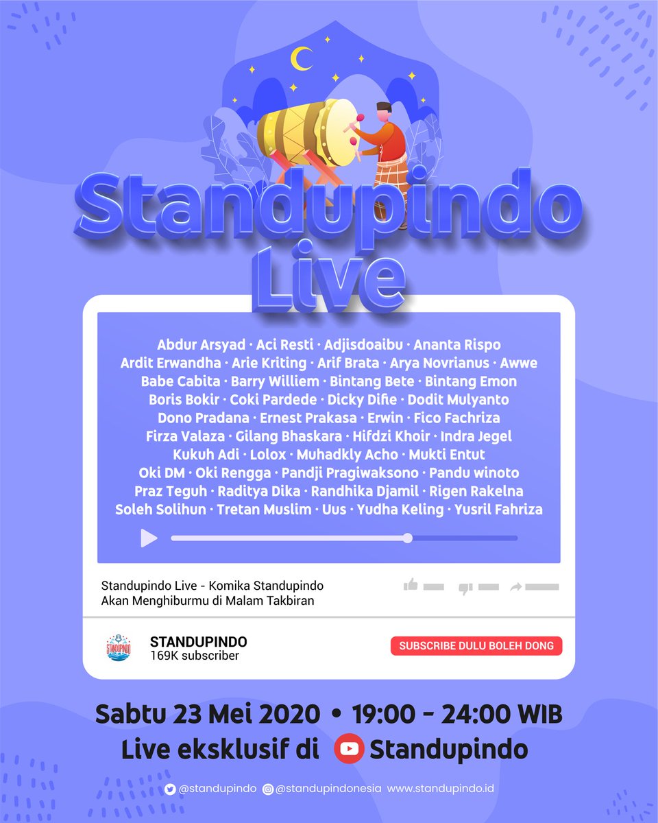 Masa sih kalian enggak mau nonton 🤔

#StandupindoLive 

Live streaming oleh <a href="/andrefransisco_/">Andre Fransisco</a> 
•
Artwork oleh <a href="/sanpras_/">Sandi Prastowo</a>