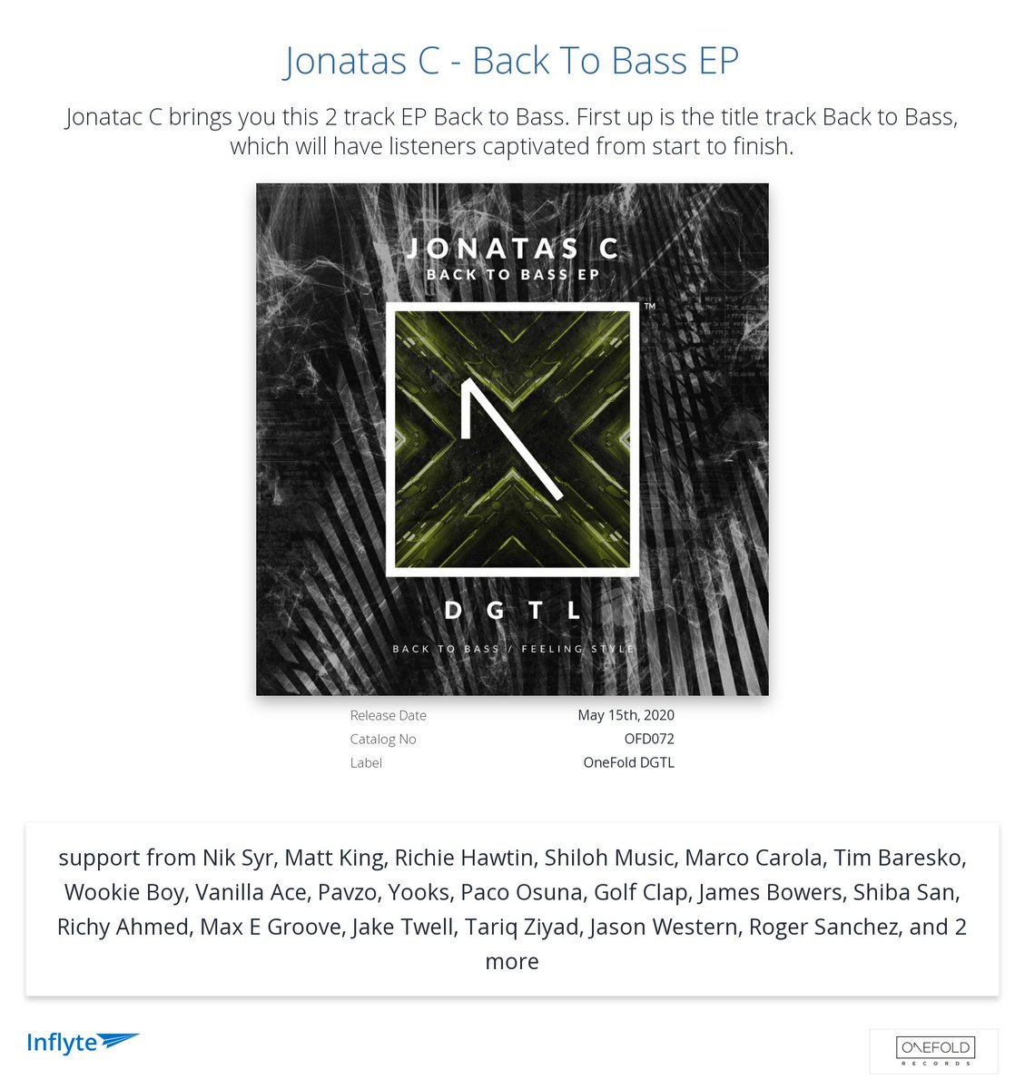 OneFold DGTL (@onefolddgtl) on Twitter photo Cheers <a href="/freebreaksblog/">Free Breaks Blog</a> for the review "Loved the last Jonatas C EP and love this one too "
inflyteapp.com/r/h8mopm Cheers <a href="/freebreaksblog/">Free Breaks Blog</a> for the review "Loved the last Jonatas C EP and love this one too "
inflyteapp.com/r/h8mopm