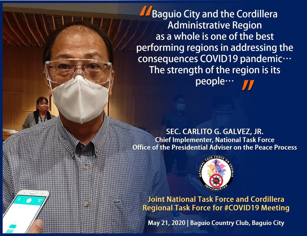 civildefenseCAR's tweet photo. Thank you for your kind words, Sir. We do what we can to flatten the #Covid_19 curve. It is our duty. We stand united as Cordillerans but more so, as #Filipinos. #ResiliencePH https://t.co/OHnqb12XDO