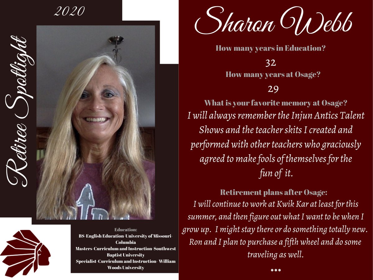 Celebrate our retirees! Class of 2020: Sharon Webb