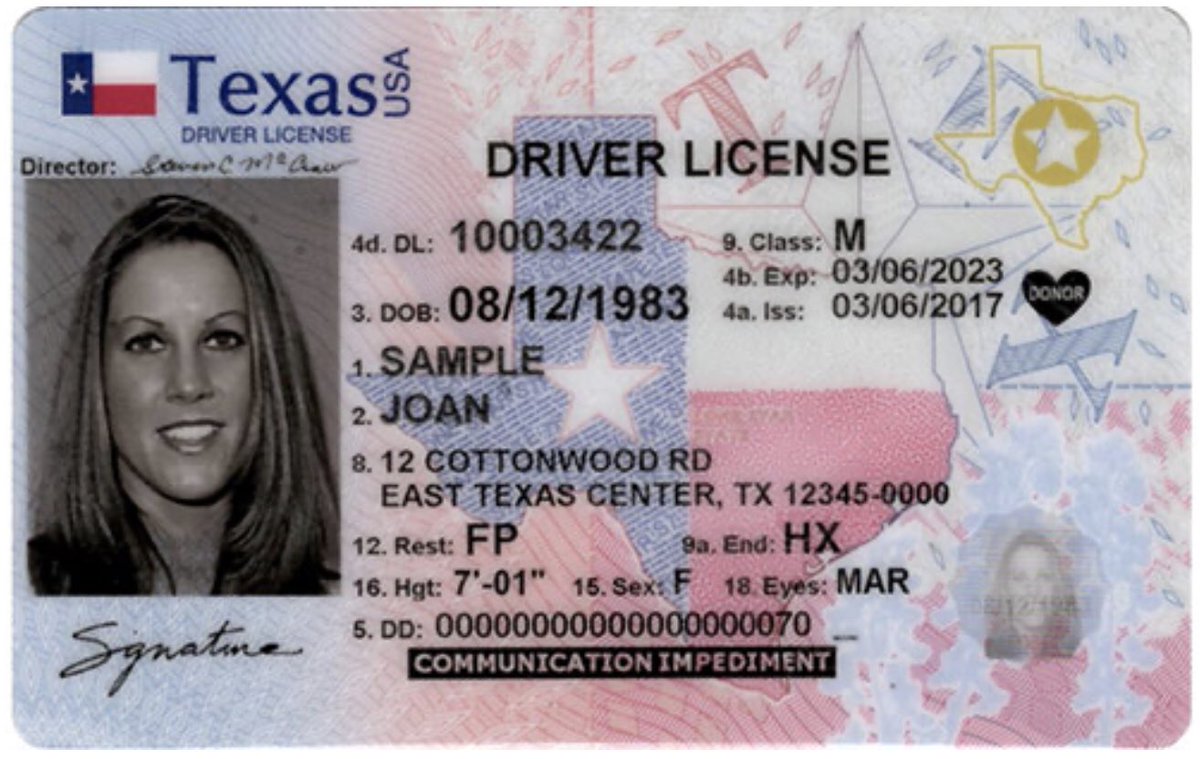 which is driver license number texas under 21