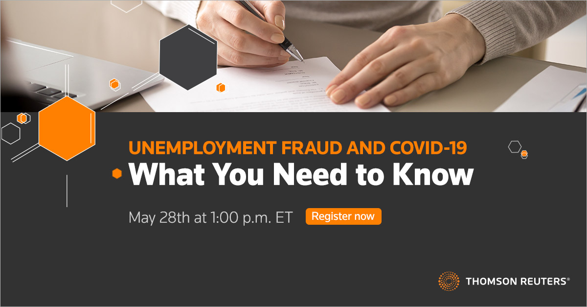 Join us on May 28 at 1:00 PM EDT for a live panel discussion on the use of #technology and the prevention of unemployment fraud during the #COVID2019 pandemic. 

Register here: tmsnrt.rs/2SUJYtr #fraudawareness