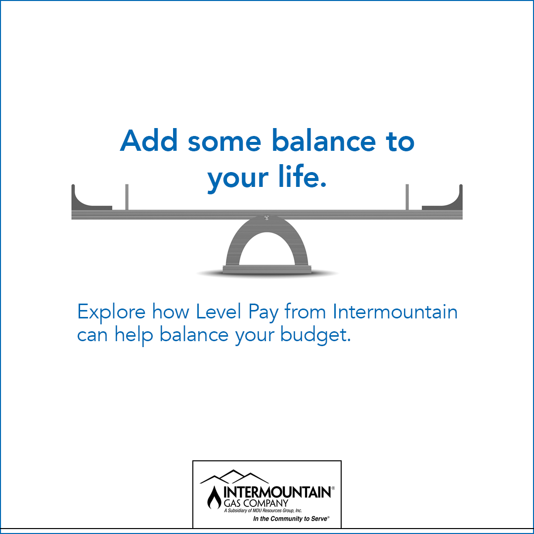 intgasco's tweet photo. Life is full of uncertainties right now. It's the perfect time to add some balance. Take advantage of Intermountain's Level Pay program and know what your natural gas costs will be each month. Learn more at https://t.co/PvrhqYZwAY
#levelpay
#lifeinbalance https://t.co/XltJb1uSkt