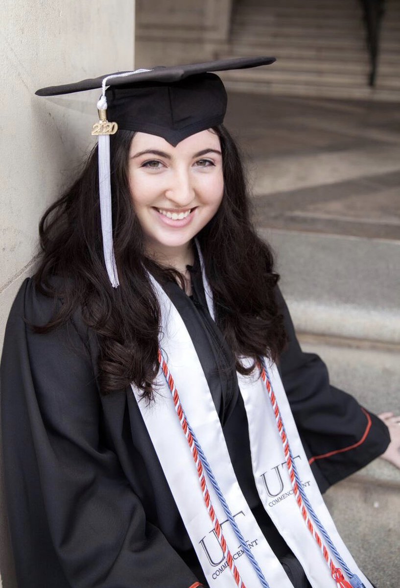 SarahRung's tweet photo. Blues’s Clues Live, Explore UT, and much more has all led up to this moment. I am finally graduating from UT, after a lifetime of loving it. Here is to all my fellow 2020 graduates and many more years of cheering on the Longhorns! 🥂 Hook ‘em! #UTGrad20 https://t.co/yN5iUgTyct
