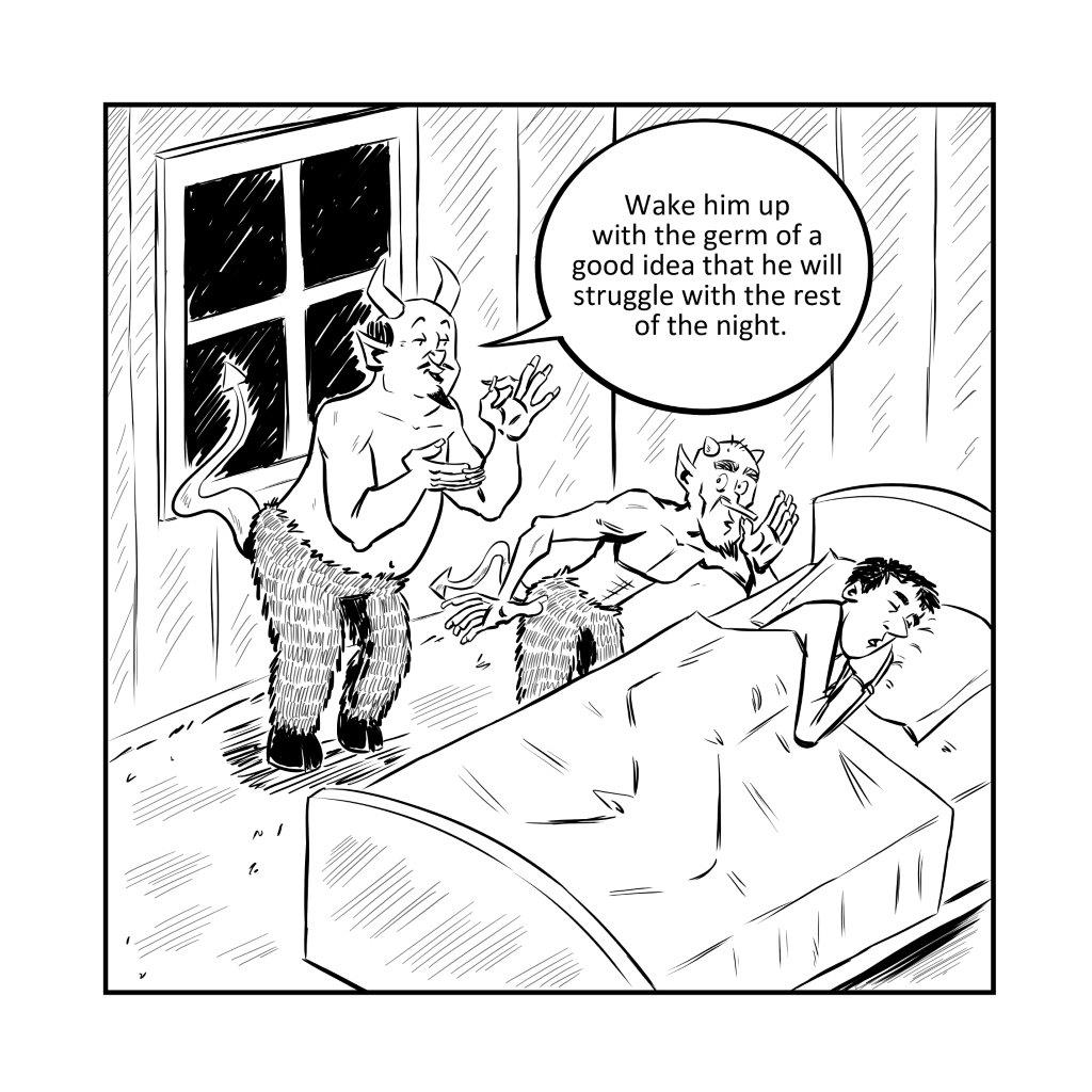 Mundane_Fortune's tweet photo. The most satisfying tortures are the most subtle. 
_____
#sleeplessnights #mundanefortune #mundanefortunecartoons https://t.co/9MGFWkcWVX