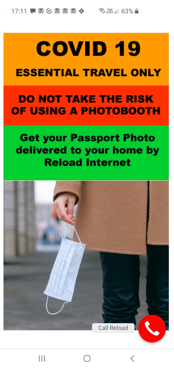 reloadinternet's tweet image. Do not use a passport photo kiosk during lock down. Use reload and let us post your photos safely to your home.