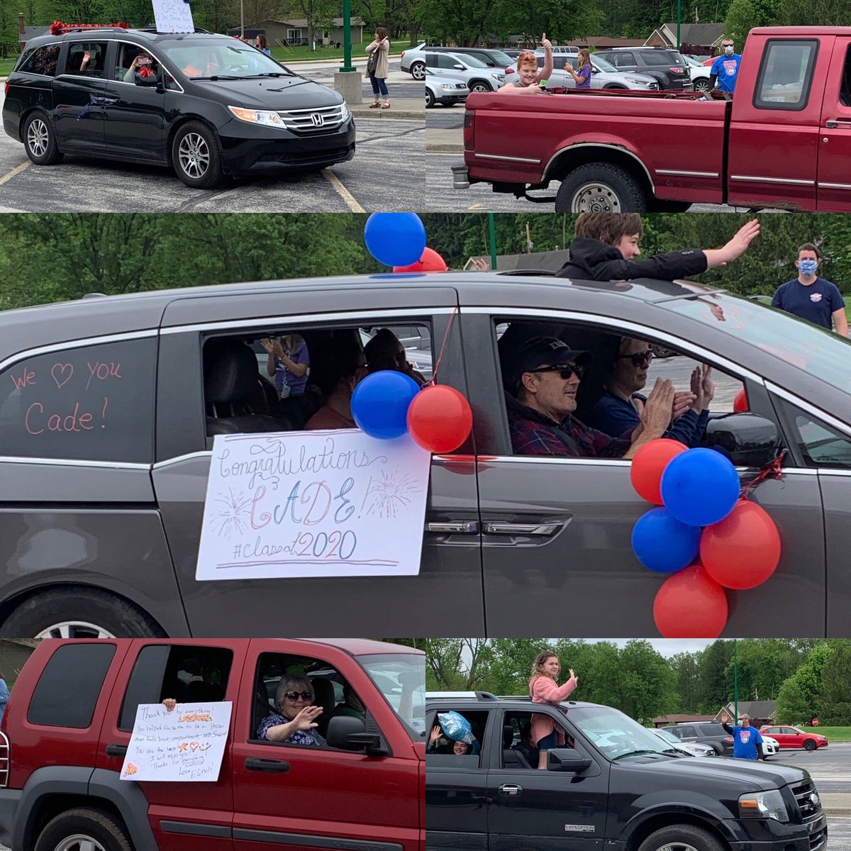 MrsFarnsworthML's tweet photo. Yesterday we celebrated OPE’s 5th grade graduating class of 2020.  You are bound for greatness 💕 #SocialDistancing #Graduation2020 https://t.co/qIbuXAzlaJ