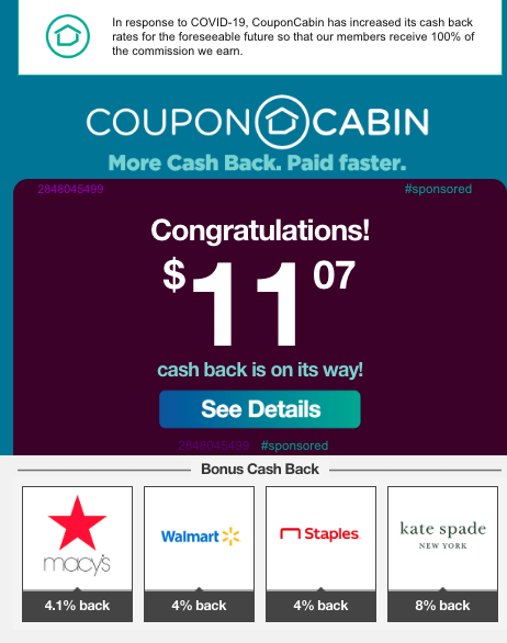 2LWithItBlog's tweet photo. @CouponCabin, thank you for helping us help our communities. They're giving 100% of their commission back . It's free to use, just a click, and every penny adds up so I can pay it forward. #couponcabin https://t.co/N5FEgxpKK8