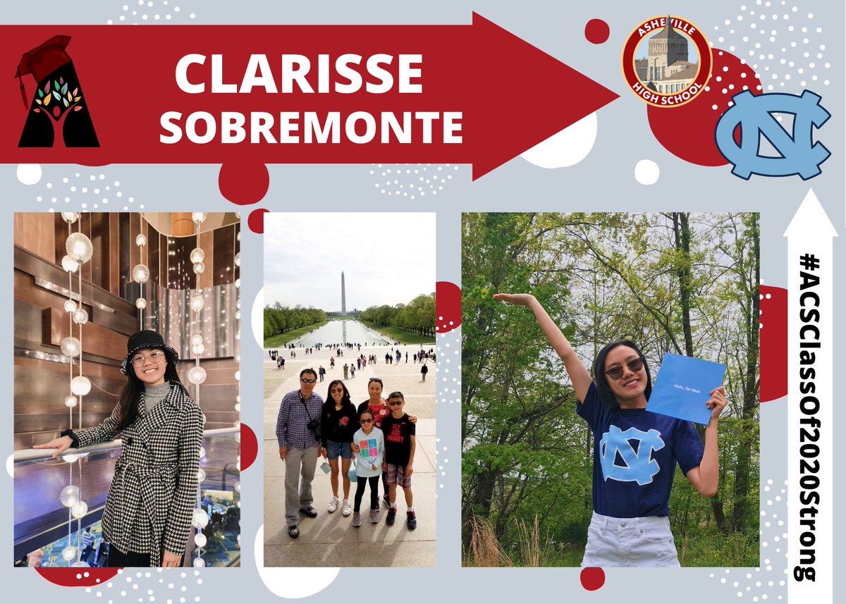 AVLCitySchools's tweet photo. Our #ClassOf2020 is certainly something special, & it's our absolute pleasure to honor YOU!
Clarisse Sobremonte says she's so grateful for all of the friendships and connections she made throughout high school! She plans to attend @UNC & major in Public Health!
#ACSClassOf2020 https://t.co/6jb8H1HL6S