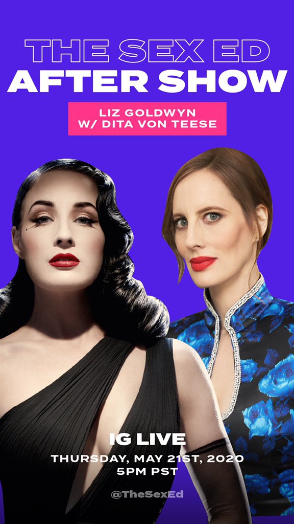 thesexed (@thesexed) on Twitter photo Be sure to check out our next #TheSexEd After Show hosted by @Goldilockslg with season one podcast guest <a href="/DitaVonTeese/">Dita Von Teese</a> . Today at 5pm PST on TheSexEd’s IG. Be sure to check out our next #TheSexEd After Show hosted by @Goldilockslg with season one podcast guest <a href="/DitaVonTeese/">Dita Von Teese</a> . Today at 5pm PST on TheSexEd’s IG.