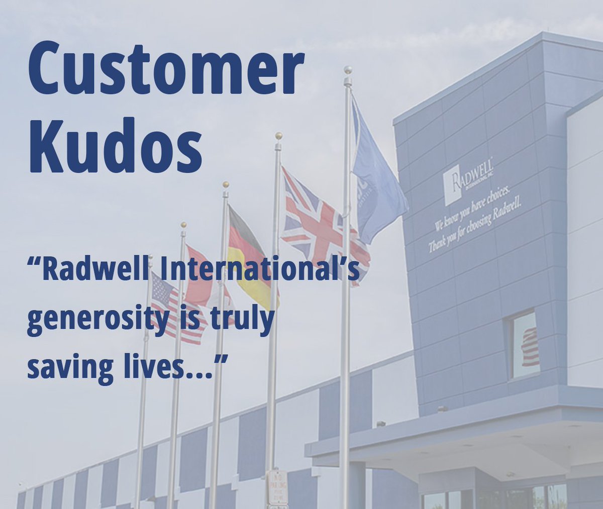 Radwell_Intl's tweet photo. In this customer kudos video from Radwell TV, see a heartfelt message from one of our customers #customerkudos #radwell #customerfeedback #thankyou #grateful #radwelltv #radwellgives #donations
https://t.co/oBFYISl3Me https://t.co/OXeJ1c2KR8