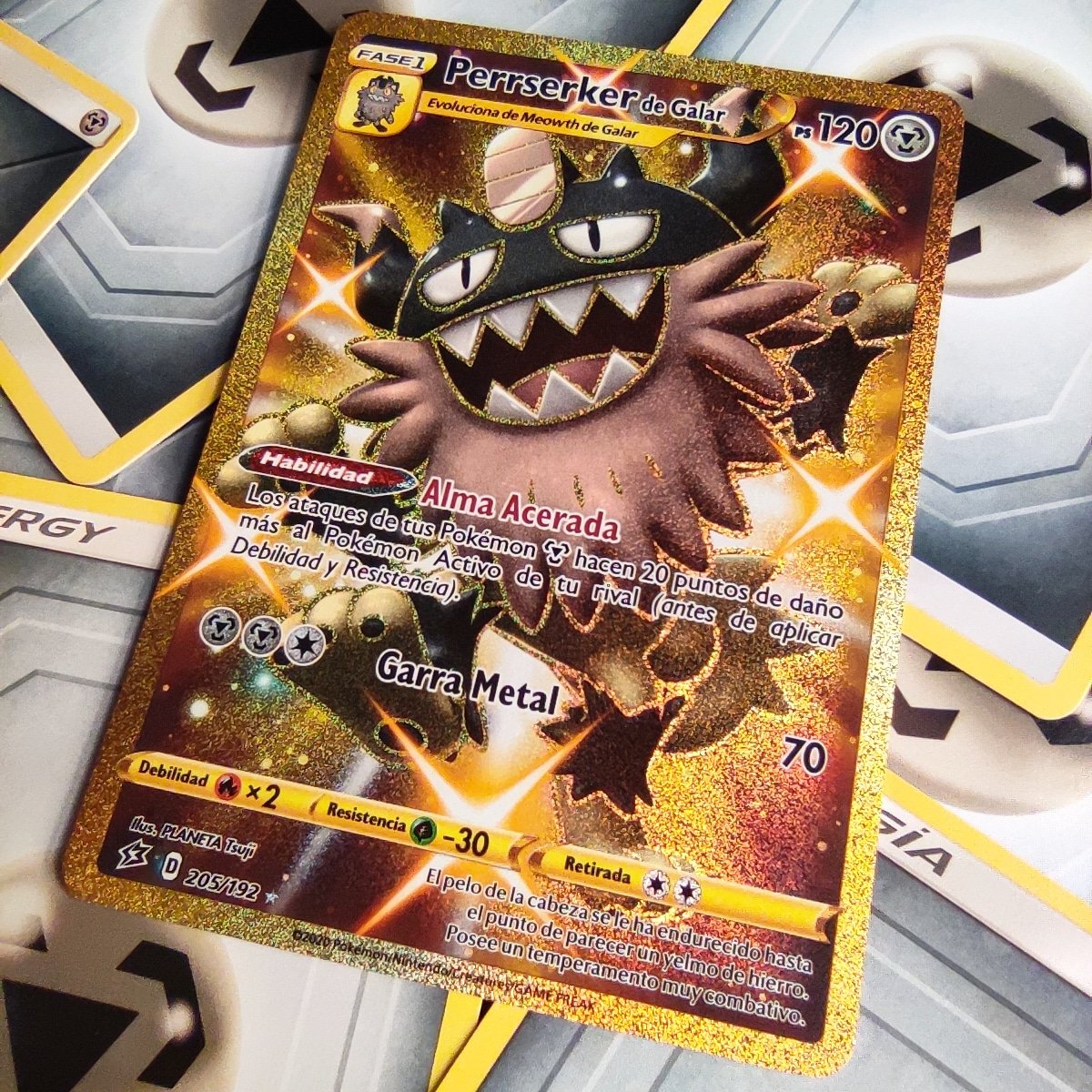 DKollector's tweet photo. Perrserker secreto!!!✨ Increíble apertura!!! @MetropolisCnter

#pokemonrebelclash #pokemon #pokemontcg #cartaspokemon #choquerebelde #rebelclash #pokemonjcc #pokemoncards  #pokemonespadayescudo #pokemonswordshield #pokemoncommunity #pokemoncard #perrserker #goldcard #secretcard https://t.co/I0zE0eguCn