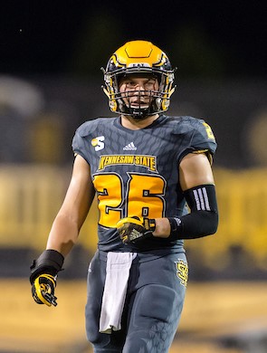 CoachLiamKlein's tweet photo. An OUTSTANDING #ThrowbackThursday #FoundationBuilder 1⃣ of the 1⃣st ever 🦉 commits. An #AllAmerican and ALL @BigSouthSports in his career @kennesawstfb #CobbCountysFinest BIG # 2⃣6⃣ @T_Henkle Top 5⃣ In Career Total Tackles and 2⃣nd in Career Interceptions! #OG #EAT #WTD https://t.co/W1MIl4EJ96