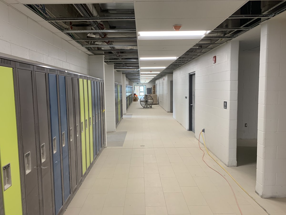 The weather is warm and we are into a great construction sprint to the finish. Site finishes, asphalt, landscaping and concrete seating pours to be completed in the coming weeks &amp; the interior is taking shape and colour at North East Oakville PS. <a href="/HaltonDSB/">HDSB</a>