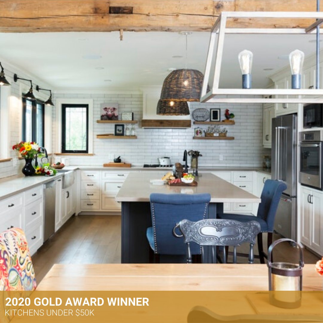 DDACanada's tweet photo. Just announced: Mary Dancey, Mary Dancey Interiors, wins Gold for "Best Kitchen Under $50K" in the #ddacompetition. What a beautiful kitchen! Thank-you to DDA 2020 Awards Sponsor: Portfolio Home Trends #ddacanada #awardwinning #canadiandesigns #canadianinteriors #kitchendesign https://t.co/suesq3mL6C