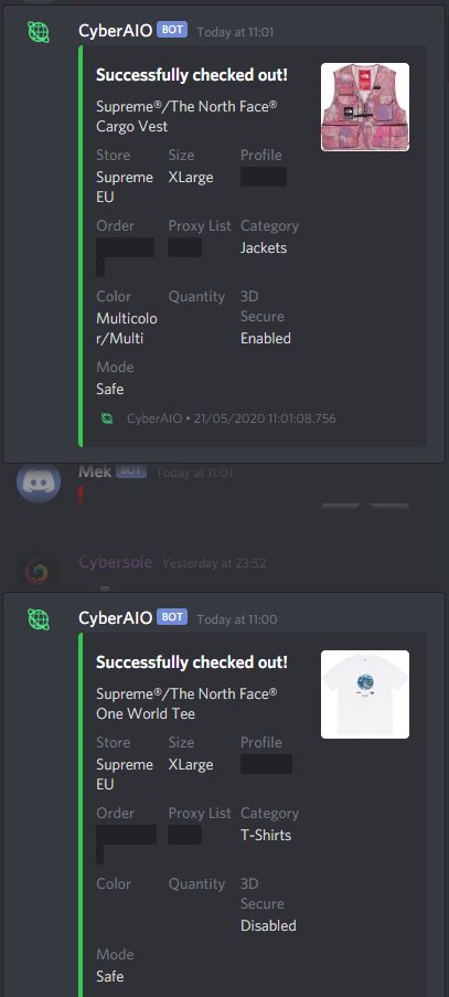shortcarvana's tweet photo. Mistakes were made but we move 😤

Bot: @Cybersole 
Proxies: @SushiProxies 
Groups: @SpiceyFNF @projectZtech @aycdio https://t.co/DQ9mG9hdPP