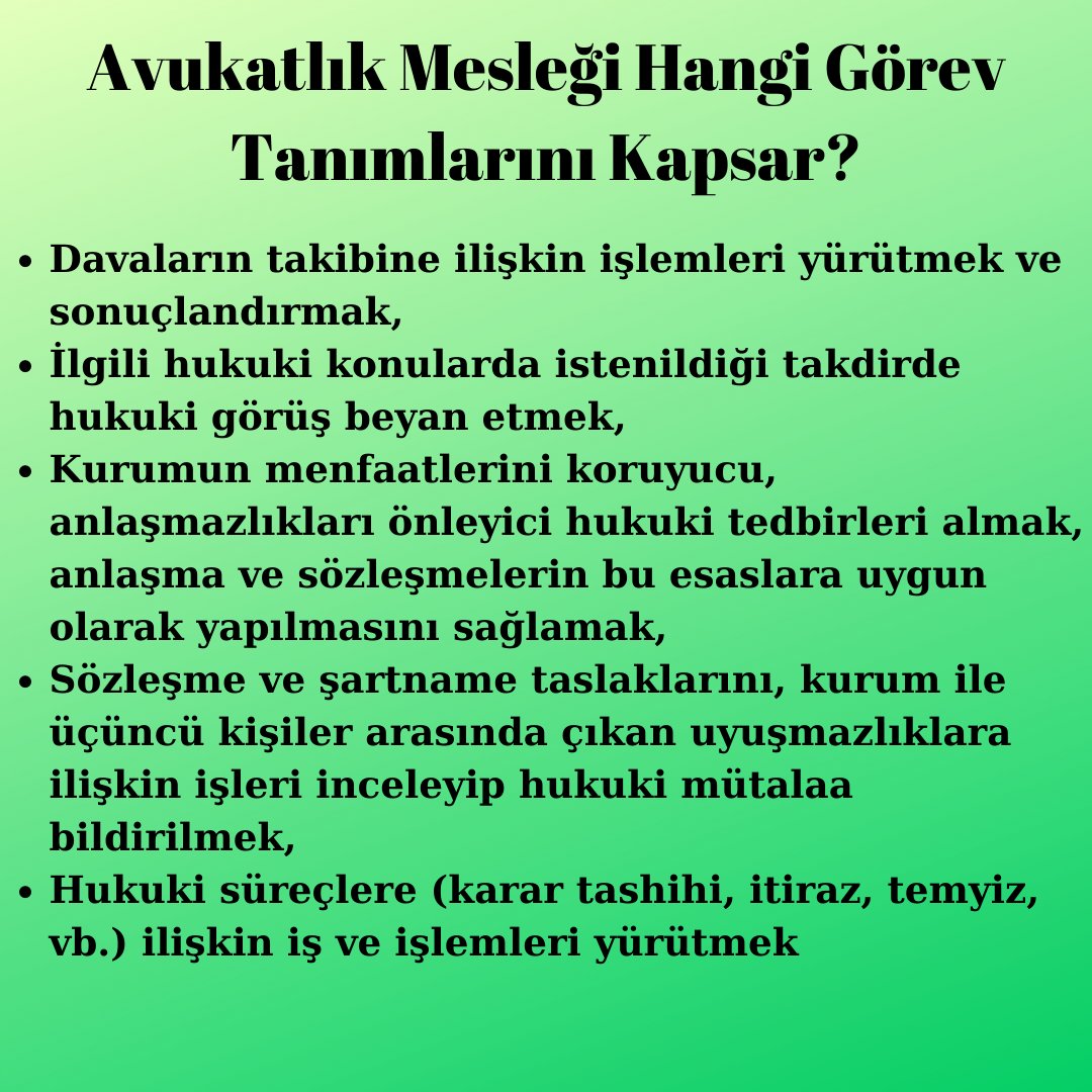 Avukatlık Mesleği ile ilgili bilgilerimizi derledik. Başarılar diliyoruz.