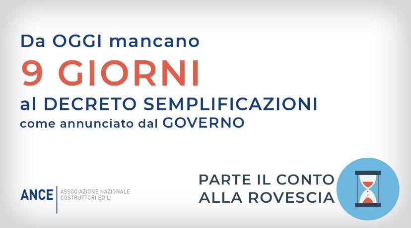 AnceComo's tweet photo. #FASE2 Countdown Ance su #dlsemplificazioni.
Ponti e viadotti continuano a crollare. Semplificare vuol dire poter intervenire in tempi brevi per dare sicurezza ai cittadini e ai territori.
#ancecomo #ancenazionale #countdown #ripartiredalledilizia https://t.co/TP7mALMFDo