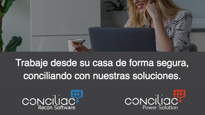 conciliac_'s tweet image. No acumule Conciliaciones. Conciliac le permite trabajar de forma automática y segura. Conozca como podemos ayudarlo, Contactanos: bit.ly/3aks5v0 

#conciliac #conciliacion #datamatch #rpa #homeoffice #quedateencasa #trabajoremoto #teletrabajo