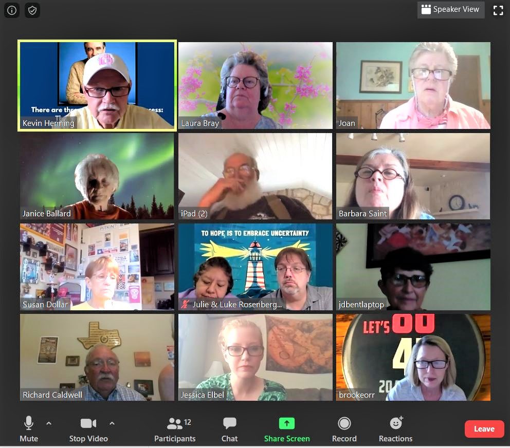 BoerneDemocrats's tweet photo. A snap shot of yesterday’s Delegate Zoom Social! #turntexasblue #texasdemocrats Visit our website below to join us! 
https://t.co/PIC3X7nrEm https://t.co/zZB8UCoFKA