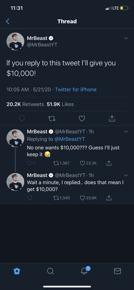 MarcHebert95's tweet photo. @MrBeastYT I’m replying for $10,000. 😁😁❤️ https://t.co/whnpPqCsyi