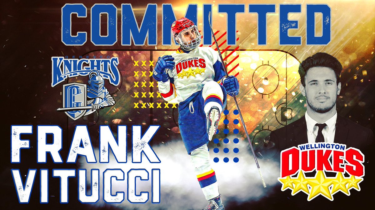 Congratulations to Dukes forward <a href="/FrankieVitucci/">Frankie Vitucci</a> on commitment to <a href="/GeneseoHockey/">Geneseo Ice Knights</a> 
(📷 Ed McPherson &amp; Tim Bates/OJHL Images)