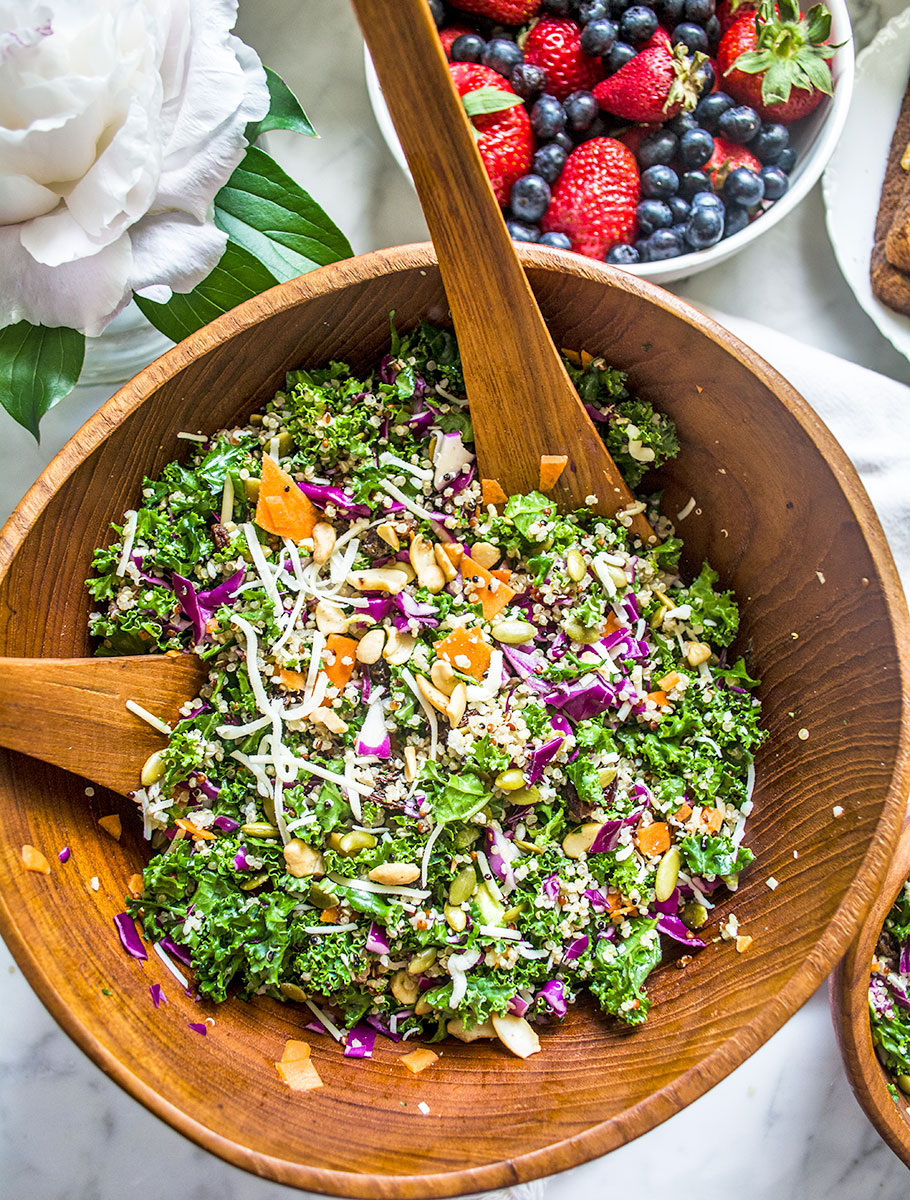 lemonsnbasil's tweet photo. This Crunchy Kale and Quinoa Salad is the ideal Memorial Day salad - full of flavor and crunch, it's bursting with color and boasting in nutrition! https://t.co/btOz10qIbl #vegetarian #salad #healthy @sproutsfm #kale https://t.co/w3ow76aasd