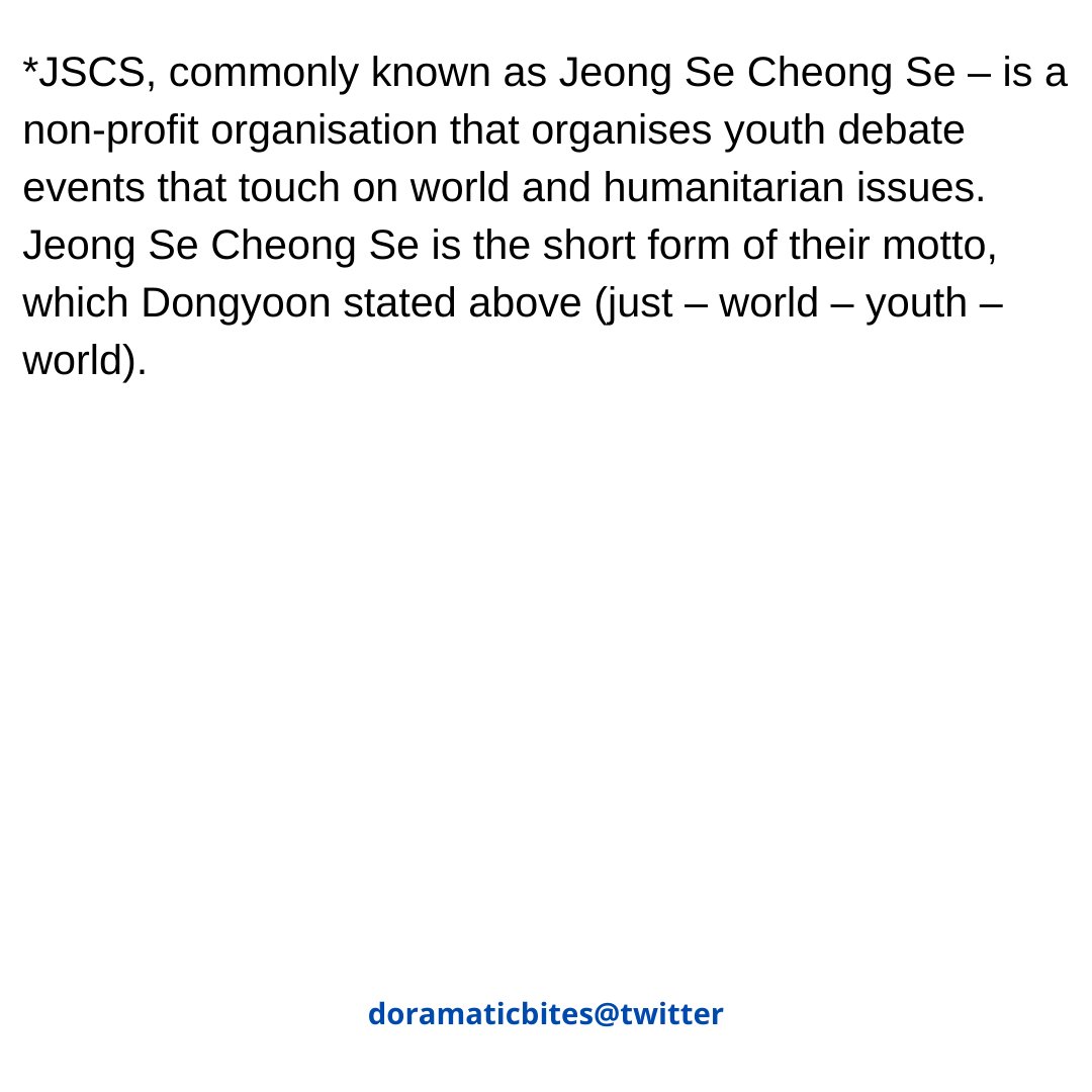 [Eng Translation]  #JangDongYoon Newbin AR Interview (2)JSCS is still active today, which is nice. Also, the EBS video with the issue he debated about, I believe is this one (from 2008):  https://www.ebs.co.kr/tv/show?prodId=353&lectId=1187046