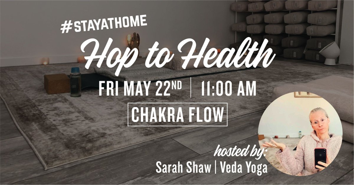 MuskokaBrewery's tweet photo. For this week’s #HopToHealth, we’re feeling the flow.⠀
⠀
Join us with Veda Yoga ft Sarah Shaw on Zoom. Sign up for free on https://t.co/DJ7gMCWmkh https://t.co/m3GvboQLGk