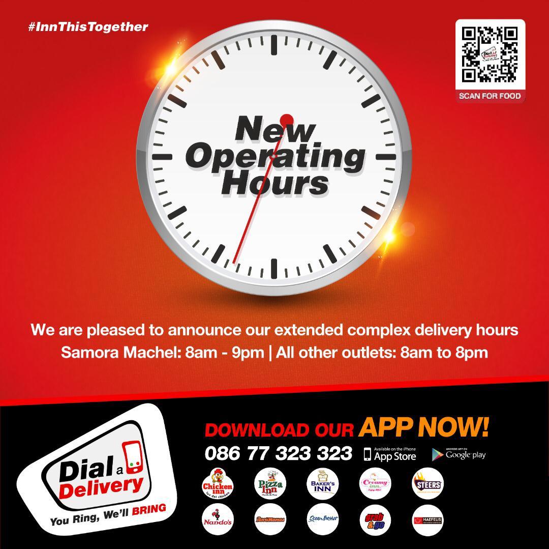 DialADeliveryZW's tweet photo. You can now enjoy all your favs delivered to your crib at extended delivery hours: 8am to 9pm if you order from Samora Machel and 8am to 8pm from all other outlets. Yes you heard right, You Ring and We'll Bring! 
#CallUsOn08677323323 #AppUs
@SimbisaBrands https://t.co/xYAL3DLnVk