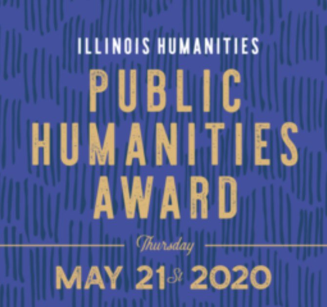 MelcherTucker's tweet photo. Join @ILhumanities today for their Public Humanities Award event honoring @sylviaewing3, @eveewing &amp; @weinberg_newton gallery w/a special performance by @BillyBranch1003. The statewide celebration kicks off at 12 PM! Register: https://t.co/4G8vBsd6kO https://t.co/88gg6TmW07