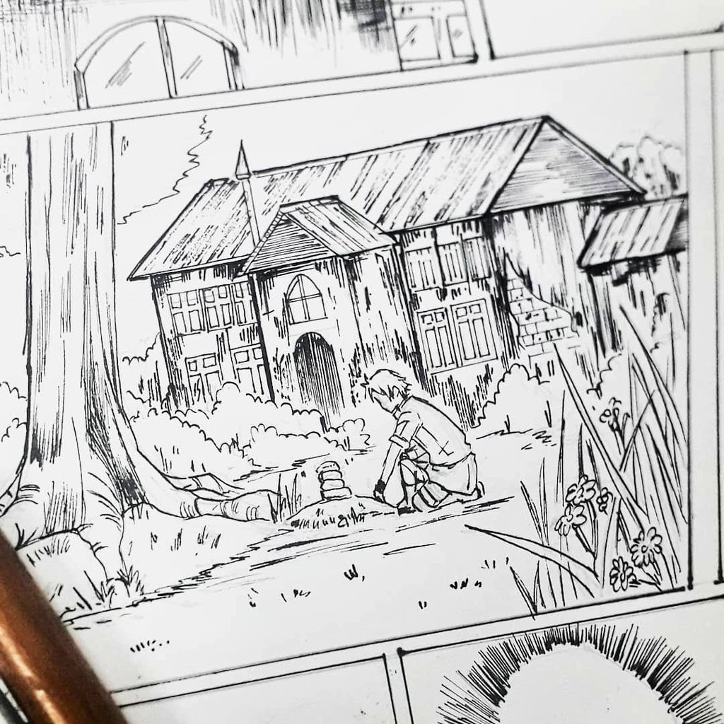 yanahleee's tweet photo. Some inking work today... and Elliot's first appearence

#mangamaking #comicmaking #crimsonxmanga https://t.co/Cad2YYaNMV