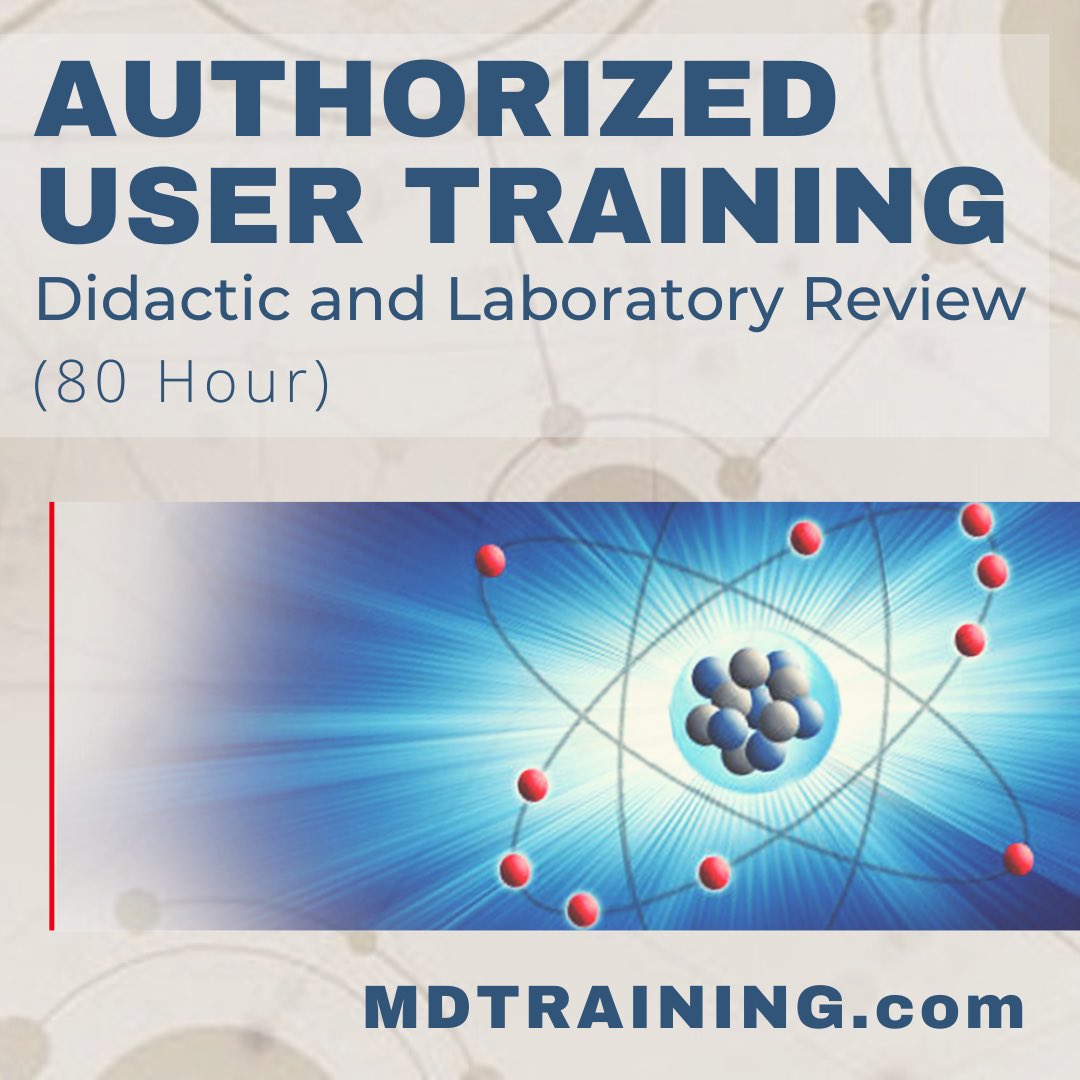MDTatHome's tweet image. Authorized User Training is a comprehensive online program providing the #didactic portion of the 80 hour #ClinicalNuclearPhysics requirements to sit for the #CBNC Exam.

#MDtraining #MedicalEducation #NuclearMedicine #NuclearCardiology #BoardPrep #Radiology #Cardiology #ExamPrep