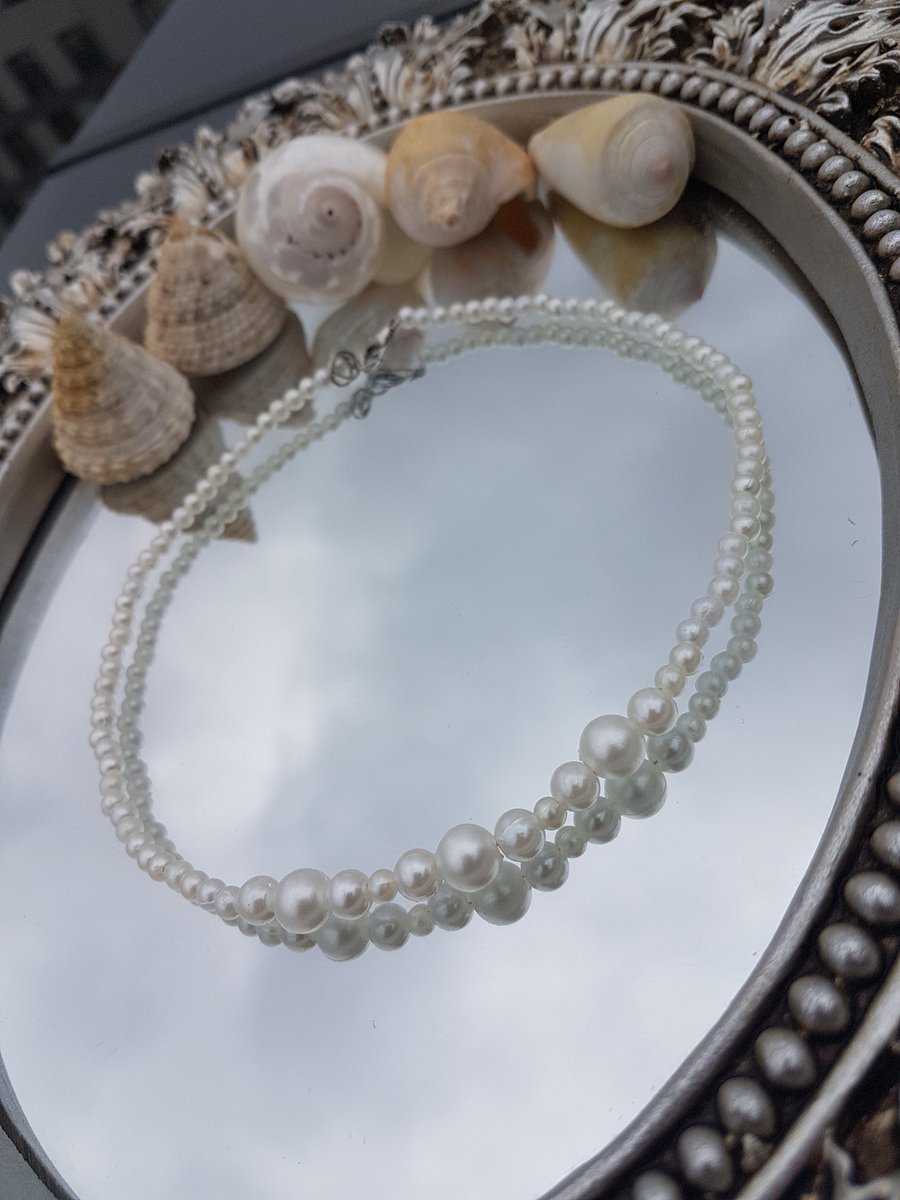 Sınırlı sayıda Opal ve mavi Kuvars kolye. ☁️