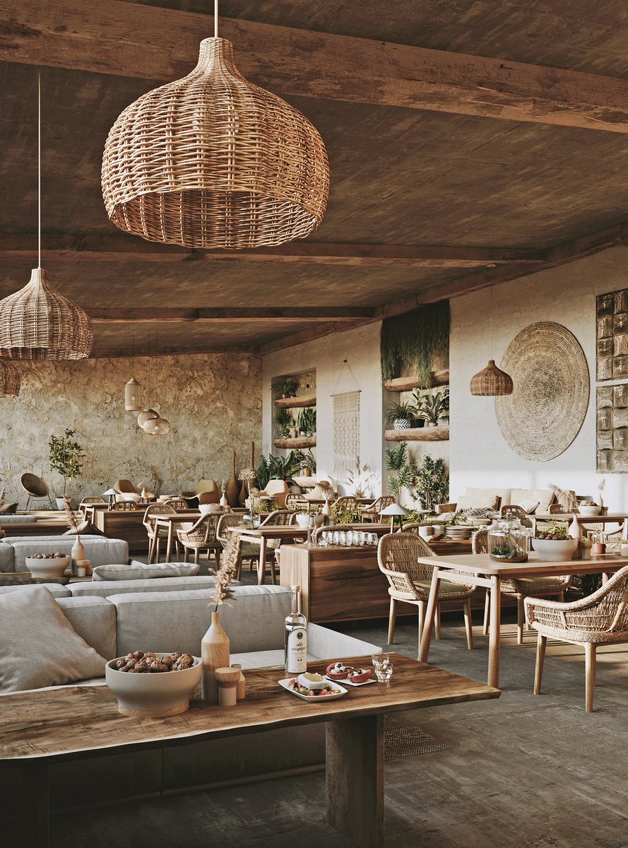 CoronaRenderer's tweet photo. Let Konstantinos Anninos (annkos) transport you to a restaurant on the Greek island of Milos with this set of images: https://t.co/0vGdtIr7ME https://t.co/K0leDvntY8