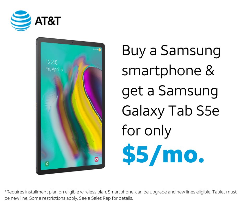 For a limited time, purchase ANY smartphone and get an iPad 7th Gen 32GB or Samsung Galaxy Tab E5e for only $5/mo. Hurry, this offer won't be available for long! Visit our store at 7470 Brookpark rd, Cleveland, Oh or call us at 216-502-3940