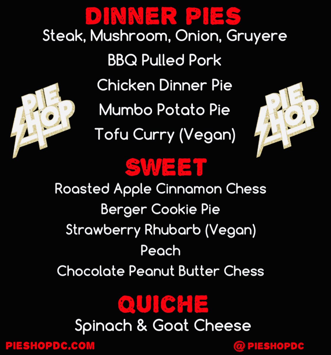 WE ARE BAAACK! Today we are out in NE. We will be serving from 11am-2:30 pm (or whenever we sell out)! Come check us out near 2547 Baldwin Cres NE Washington DC. What a great excuse to come outside! See our menu posted below: