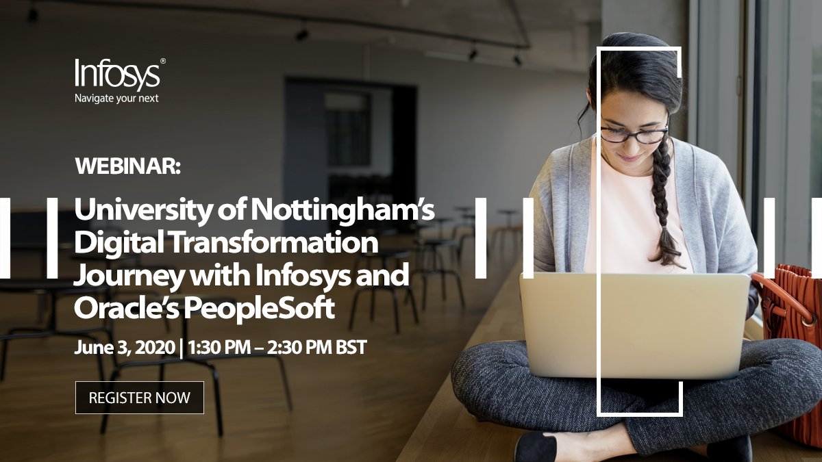 Register for this #webinar to learn how Infosys enabled #DigitalTransformation for University of Nottingham. Also hear from industry leaders on the need for enterprises to become resilient in the current global scenario. infy.com/3cQ3Plv
