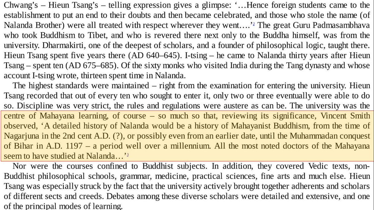 22/n Like  #DNJha, I too am quoting secondary source but I'm free to have it vetted by anyone from  @thecaravanindia. I found his sources False. #ArunShourie quotes Vincent Smith, in his book "Eminent Historians" to state that Muhammadans destroyed Nalanda University in 1197 AD.