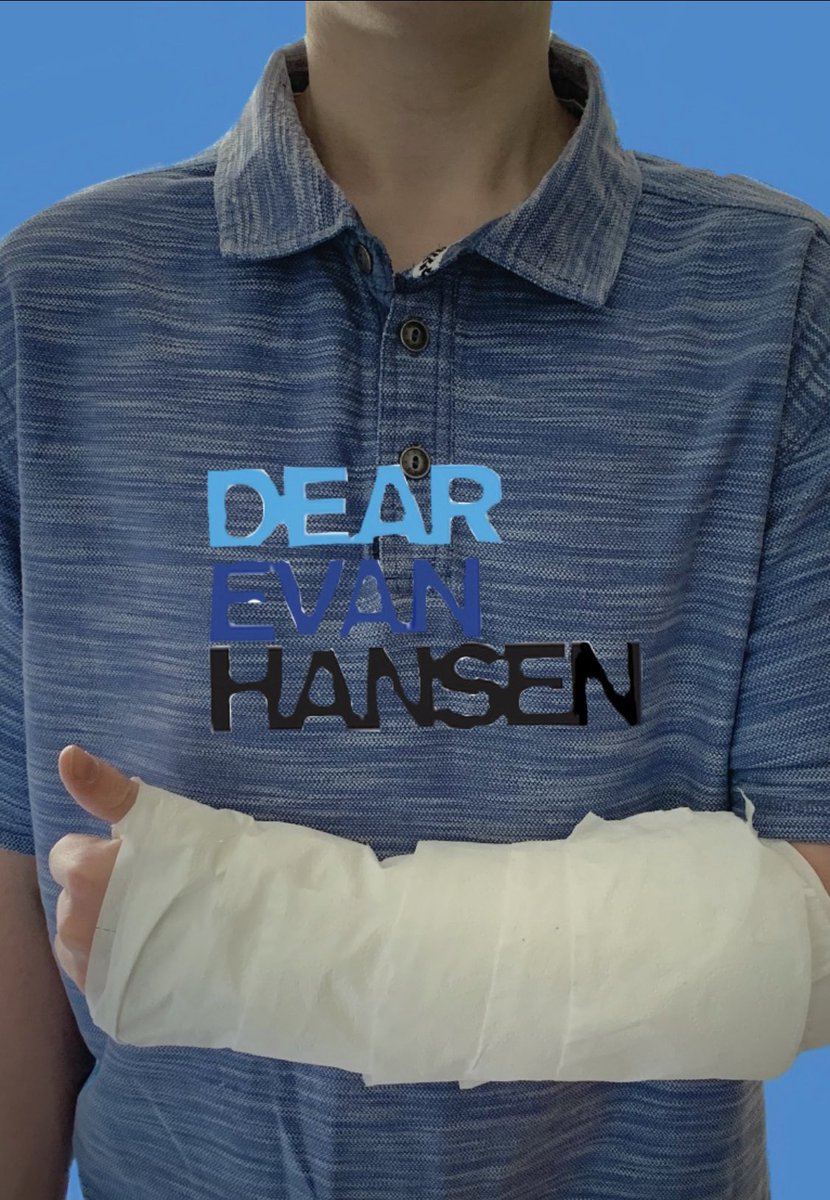 AlcesterAllstar's tweet photo. Performing arts student Tom in year 10 produced his version of #gettymuseumchallenge and #ntposterchallenge by looking at @DearEvanHansen https://t.co/g5FNdeA4v2