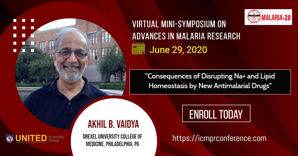 Dilip Darade (@dil_darade) on Twitter photo Honored to welcome Prof. <a href="/AkhilVaidya1/">Akhil Vaidya</a> from <a href="/DrexelUniv/">Drexel University</a> <a href="/DrexelUnivCM/">Drexel CMGT</a> as a #speaker for #MALARIA20. He serves as Director of the CMP at <a href="/DrexelUniv/">Drexel University</a>, elected as a Fellow of <a href="/ASMicrobiology/">ASM</a>, and he has been a recipient of many #awards and #honors.
Register: icmprconference.com Honored to welcome Prof. <a href="/AkhilVaidya1/">Akhil Vaidya</a> from <a href="/DrexelUniv/">Drexel University</a> <a href="/DrexelUnivCM/">Drexel CMGT</a> as a #speaker for #MALARIA20. He serves as Director of the CMP at <a href="/DrexelUniv/">Drexel University</a>, elected as a Fellow of <a href="/ASMicrobiology/">ASM</a>, and he has been a recipient of many #awards and #honors.
Register: icmprconference.com