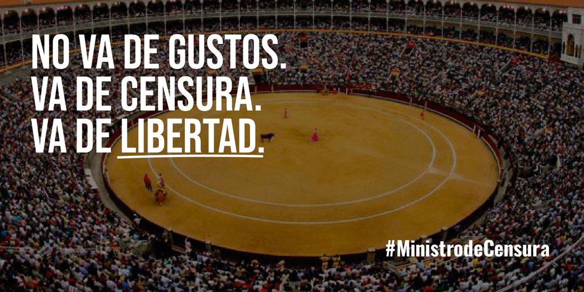 🤟🏼 ¡Basta de discriminación!

No va de gustos.
Va de CENSURA.
Va de LIBERTAD.

<a href="/jmrdezuribes/">José Manuel Rodríguez Uribes</a> <a href="/culturagob/">Ministerio de Cultura</a>
 #MinistrodeCensura