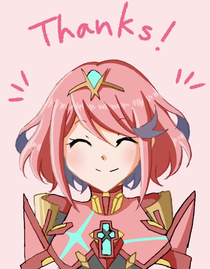 ホムラ(ゼノブレイド2) 「たくさんのお祝いのお言葉ありがとうございました?? 」|えりんぎのイラスト