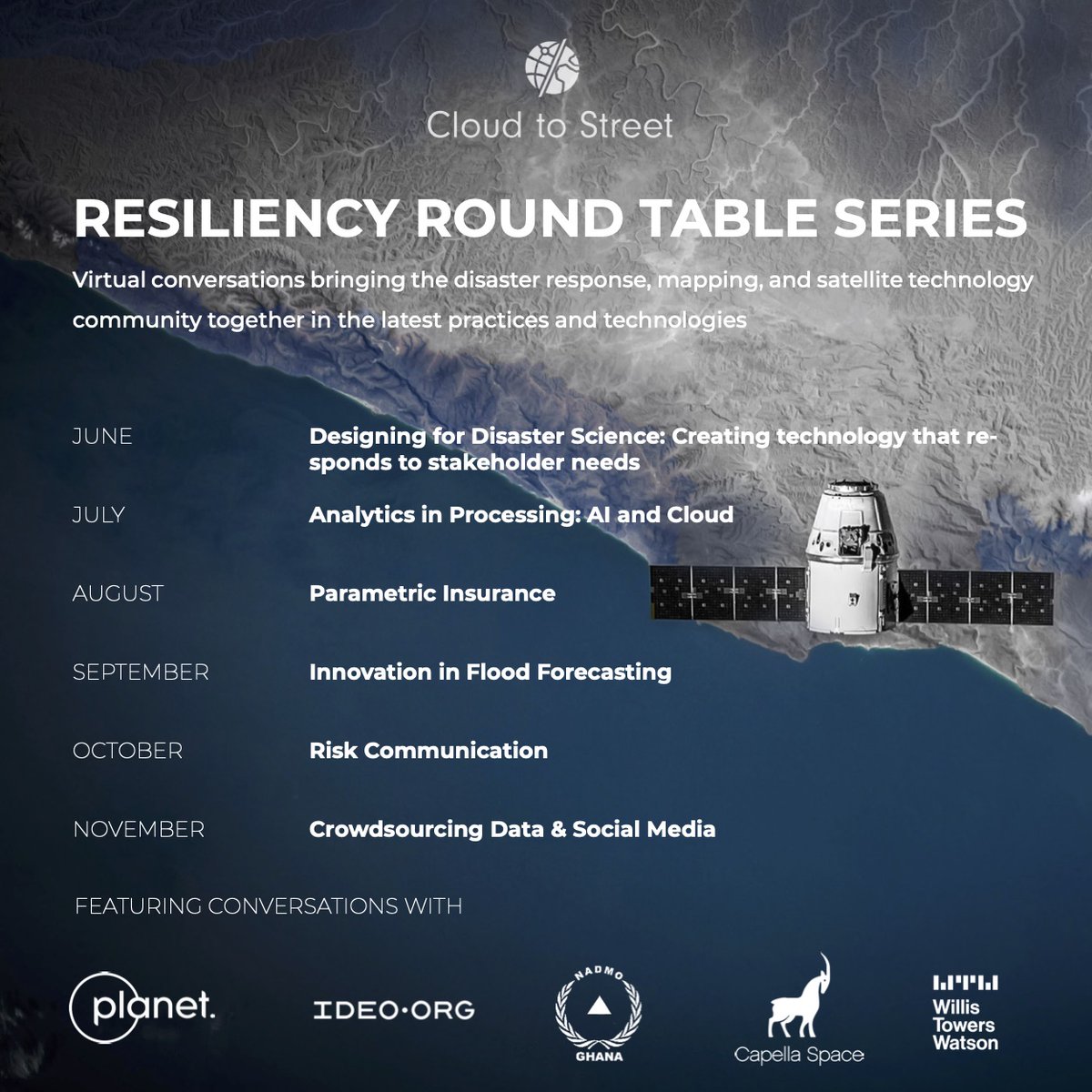 Excited to announce our Resiliency Round Table series!

Over the course of several months, we're hosting virtual panel discussions with industry leaders on the latest in #disaster science, management, and response.